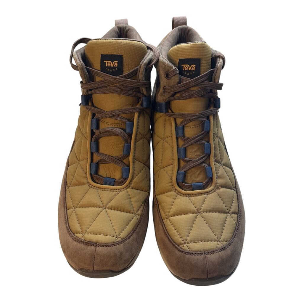 Teva Ember Commute Waterproof Boots Men's Size 13 Bison Medallion Hiking Quilted